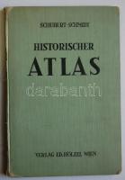 Schubert- Schmidt: Történelmi atlasz német nyelven/ Historischer Atlas Hölzer Verlag Wien 1930. Színes térképekkel, egészvászon kötésben, a gerinc kicsit sérült