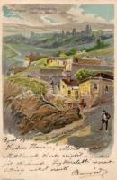 Budapest XI. Gellért-hegy litho (EB)