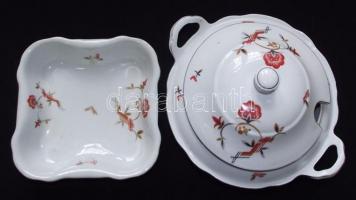 4 db Pajzspecsétes Zsolnay Pecsenyéstálból, levestálból, húsos ill. süteményestálból álló készlet