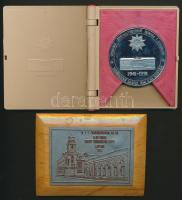 1975 MFE parodontologiai sectio plakett + szovjet plakett műanyag tokban