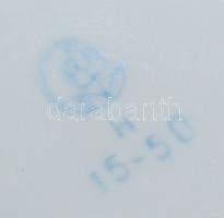 Ismeretlen jelzéssel virágmintás aranyozott teáskanna kék virágmintás német porcelán süteménykínálóv...