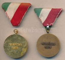 1977/87. "Pedagógus Szolgálati Emlékérem" Br és aranyozott Br kitüntetés szalaggal (egyikn...