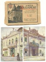 A régi Budapest - 11 darabos képeslapsorozat különböző szignós akvarell lapokkal, I. sorozat