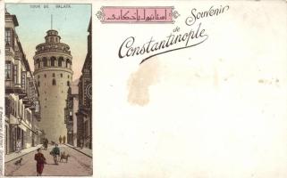 Constantinople Galata Tower litho (EK)