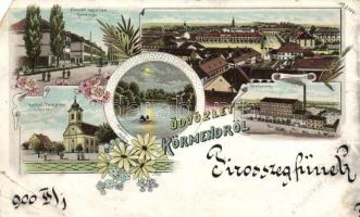 Körmend laktanyával és gőzmalommal litho (b)