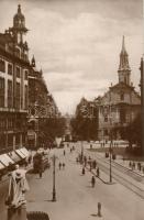 Budapest V. Kossuth Lajos utca omnibusszal és a Szénásy papírkereskedéssel