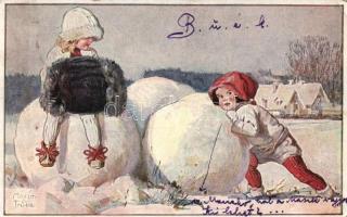 Gyerekek télen, s: Maxim Trübe, Children in winter, s: Maxim Trübe