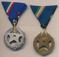 ~1970. "Közbiztonsági Érem" bronz és ezüst fokozata a rendőrség tagjai részére mellszalagg...