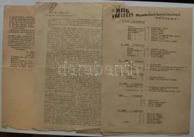 1956 30 db röplap, kiáltvány a forradalomról, munkástanácsi nyomtatványok