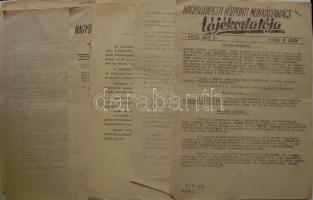 1956 30 db röplap, kiáltvány a forradalomról, munkástanácsi nyomtatványok