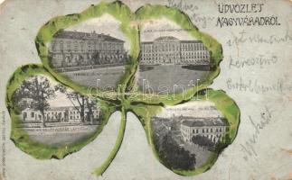 Nagyvárad military buildings, clover litho (b)