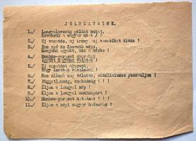 1956 Forradalmi jelszavak 11 pontban .21x15cm