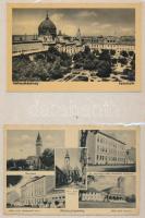 Virágmintás nagy fotóalbum, benne 13 db vegyes Hódmezővásárhely képeslappal