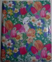 Virágmintás nagy fotóalbum, benne 13 db vegyes Hódmezővásárhely képeslappal