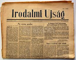 1956. október 20. Irodalmi Újság. Magyar Írók Lapja VIII. évf. 42.szám . Benne a forradalom híreivel