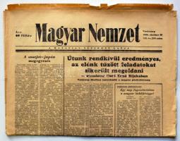 1956.október 24. A Magyar Nemzet. XII. évf. 249.szám  Benne a forradalom híreivel.