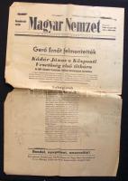1956.október 26. A Magyar Nemzet.  Rendkívüli szám XII. évf. 253.szám  Benne a forradalom híreivel.