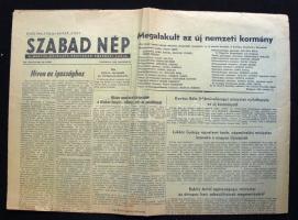 1956. október 28. Világ Proletárjai Egyesüljetek! Szabad Nép.  XIV. évf. 296. szám Benne a forradalom híreivel.