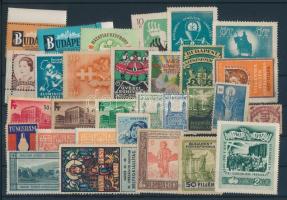 30 db klf magyar levélzáró és segélybélyeg