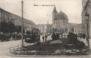Pécs Széchenyi tér villamossal
