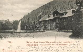 Tátra Barlangliget Villa Szepes Béla