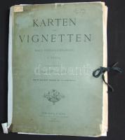 Martin Gerlach (1846-1918): Karten und Vignetten 59 lapon több képpel, mappában 44x34 cm