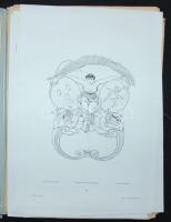 Martin Gerlach (1846-1918): Karten und Vignetten 59 lapon több képpel, mappában 44x34 cm