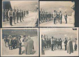10 db I. világháborús harctéri fotó, diaszemlékről, magas rangú katonatisztekkel / 10 military photos from WW. I. fields