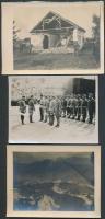 10 db I. világháborús harctéri fotó, diaszemlékről, magas rangú katonatisztekkel /
10 military photo...