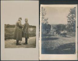 10 db I. világháborús harctéri fotó, diaszemlékről, magas rangú katonatisztekkel /
10 military photo...