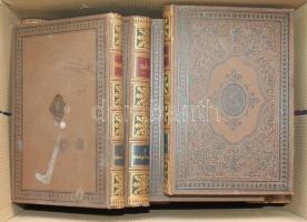 Heine és Shakespeare művei német nyleven összesen 15 db szép egészvészon kötésű könyben /  Works of Heine and Shakespeare in 15 books in German. in nice binding.