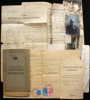 cca. 1900 Vegyes okmány hagyaték néhány fotóval