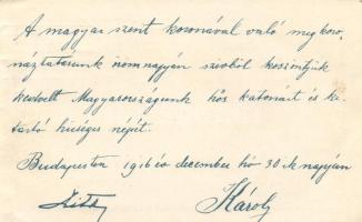 Greeting to Hungary from Charles IV after his Crowning Ceremony, the handwriting of the King So.Stpl