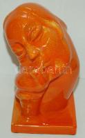 Gorka Géza(1895-1971): jelzett mázas kerámia figura / Gorka Géza ceramic figure 16cm