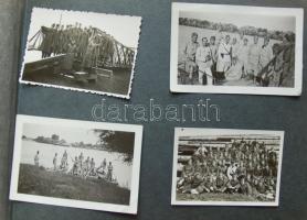 cca 1930 Fotó hagyaték tétel fotóalbumba rendezve, benne Felvidéki Bevonulás képeivel, sok katonai p...