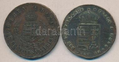 1865. "Emlékül az Országgyűlés és Országház megnyitására" Br emlékérem (38mm) (2x) két kül...