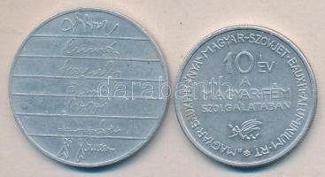 1947. "Magyar-Szovjet-Bauxit-Aluminium Rt." Alu emlékérem (36mm) + 1969. "Magyar Alum...