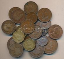 Nagy Britannia 1885-1963. Farthing (3x) + 3p (3x) + 1/2p (11x) + 1p (4x) T:2,2-,3 Great Britain 1885-1963. Farthing (3x) + 3 Pence (3x) + 1/2 Penny (11x) + 1 Penny (4x) C:XF,VF,F