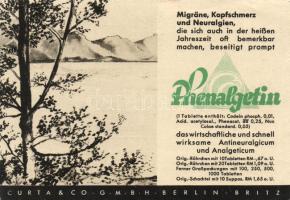 Phenalgetin, migraine medicine advertisement (EK)