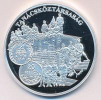 DN "A magyar pénz krónikája-Tanácsköztársaság / 20f" Ag(999) emlékérem, (20g/38,61mm) T:PP...