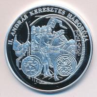 DN "A magyar pénz krónikája-II. András keresztes háborúja" Ag(999) emlékérem, (20g/38,61mm...