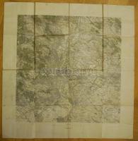 cca.1895 K. u. K. militär- geographisches Institut: Budapest térkép,  kicsi szakadásokkal/ Budapest military map 50x38.5 cm