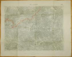 cca. 1900 Magyar Királyi Állami Térképészet: Arló és Kisterenye (Mátra, Bükk)/ Arló és Kisterenye map 50x38.5 cm