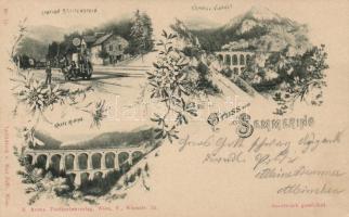 Semmering with railway station, viaducts