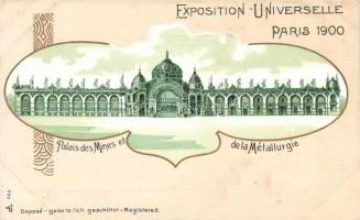 Paris Expo 1900 Palace of mining industry litho