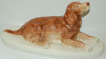 Jelzett Gránit porcelán kutya figura / Granit chinaware dog figure 37x18cm