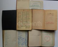 5 db 1940; 1941; 1942; 1943; 1956; Zsebnaptár bejegyzésekkel