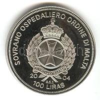 Máltai Lovagrend 2004. 100L "Málta az EU-ban" T:PP Sovereign Order of Malta 2004. 100 Liras "Malta in the EU" C:PP