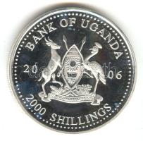 Uganda 2006. 2000Sh Ag "Futball hírességei - Franciaország 2000-es évek" T:PP Uganda 2006. 2000 Shilling Ag "Hall of Fame of football - France 2000s" C:PP