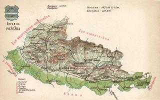 Pozsega / Pozezka county map (wet damage)
